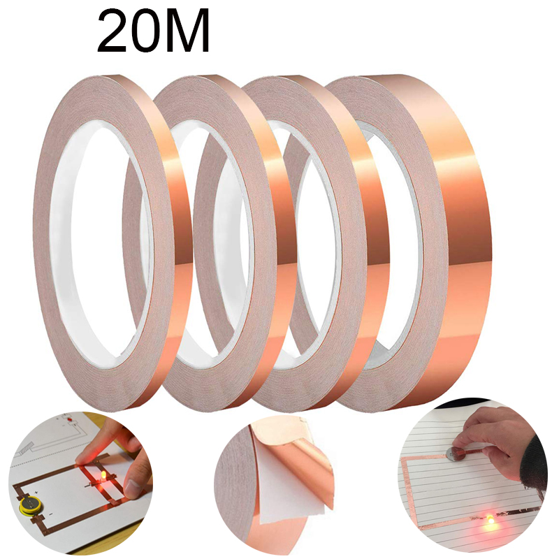 Plumbing Tape Ptfe - 20 متر جانب واحد موصل النحاس
