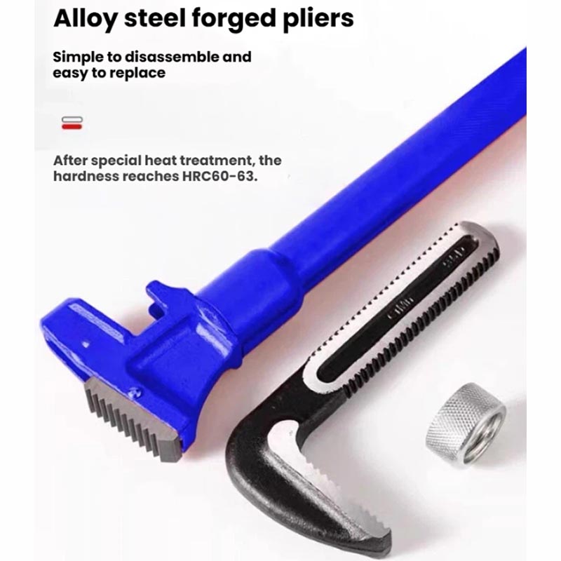 Pipe Wrench Adjustable - مفتاح أنابيب تلسكوبي متين بمقبض قابل