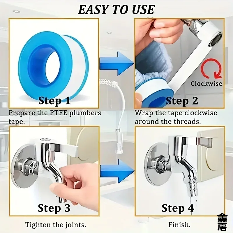 10 قطعة شريط عازل الموضوع ختم  - مراجعة Plumbing Tape Ptfe وسعره