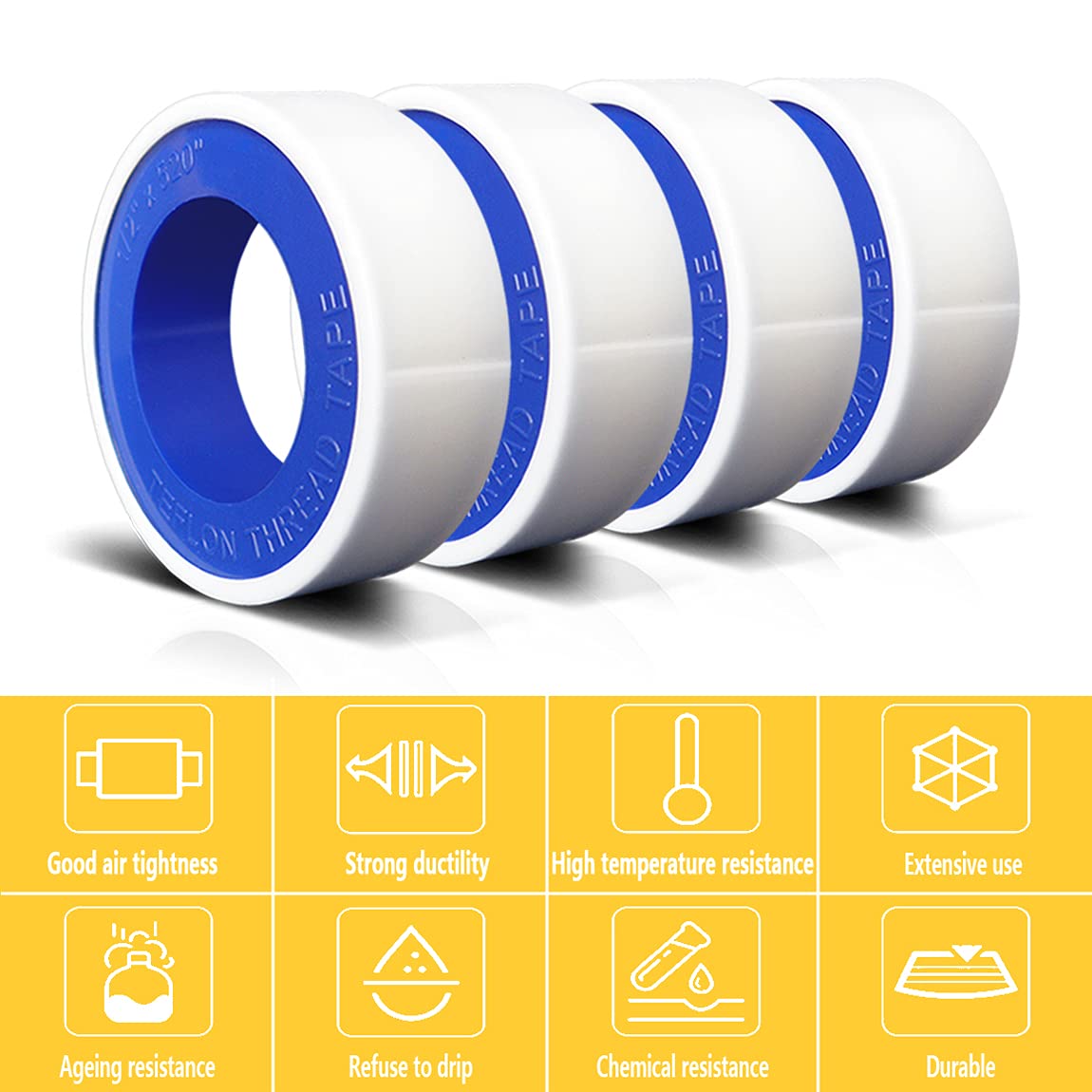 شريط عزل PTFE أبيض من YITAPE،  - مراجعة Plumbing Tape Ptfe وسعره