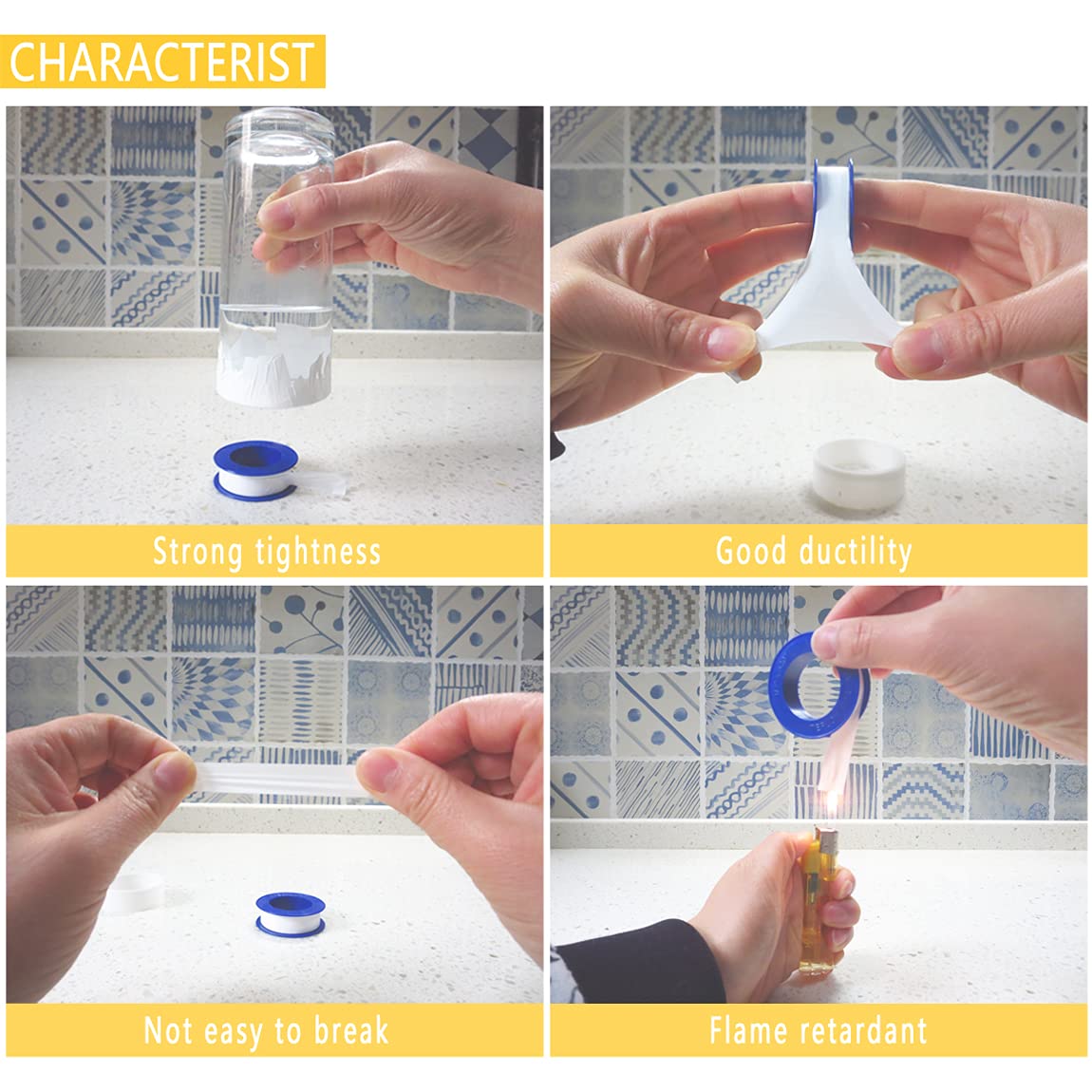 شريط عزل PTFE أبيض من YITAPE،  - مراجعة Plumbing Tape Ptfe وسعره